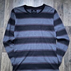 South house Men's Black and Gray Striped thermal